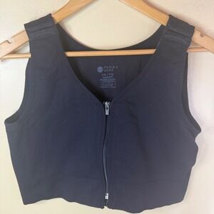 Prairie Wear HuggerPRIMA Black Compression Sports Bra Tank Top Plus Size 2XL TTG